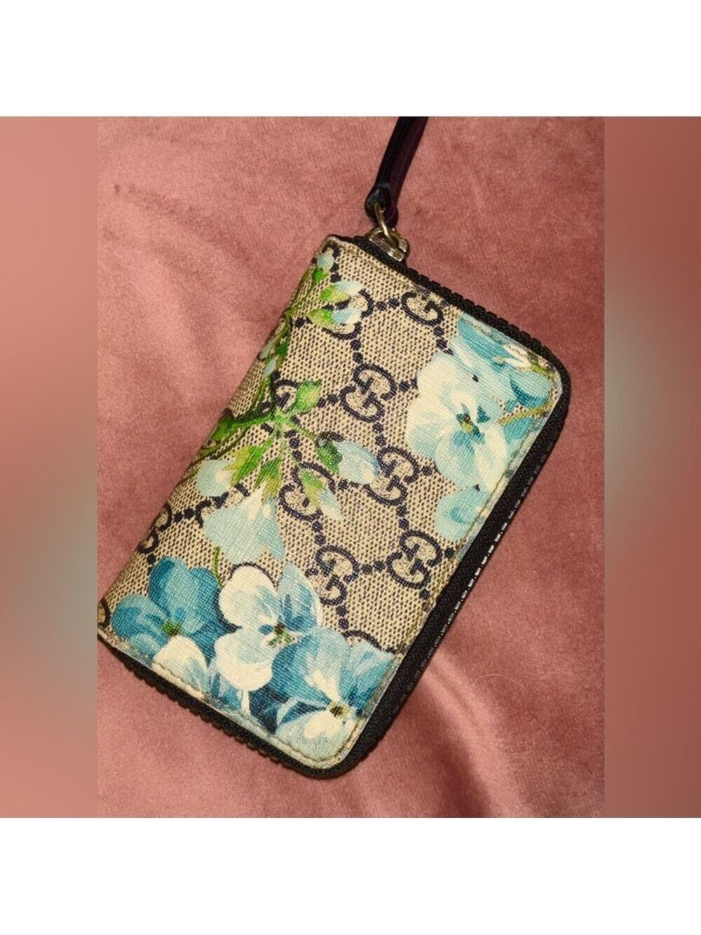 Gucci Floral Card Zipper Wallet